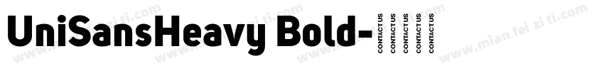 UniSansHeavy Bold字体转换